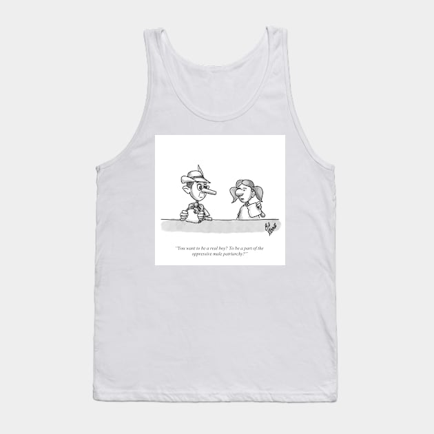 Classic Pinocchio Cartoon Tank Top by abbottcartoons